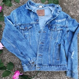 Vintage Levi’s Hand-distressed Jean Jacket Size L